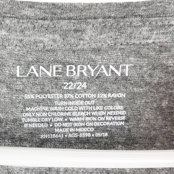 Lane Bryant Gray Bride Squad V Neck Tee Shirt Size 22/24 - Picture 7 of 8